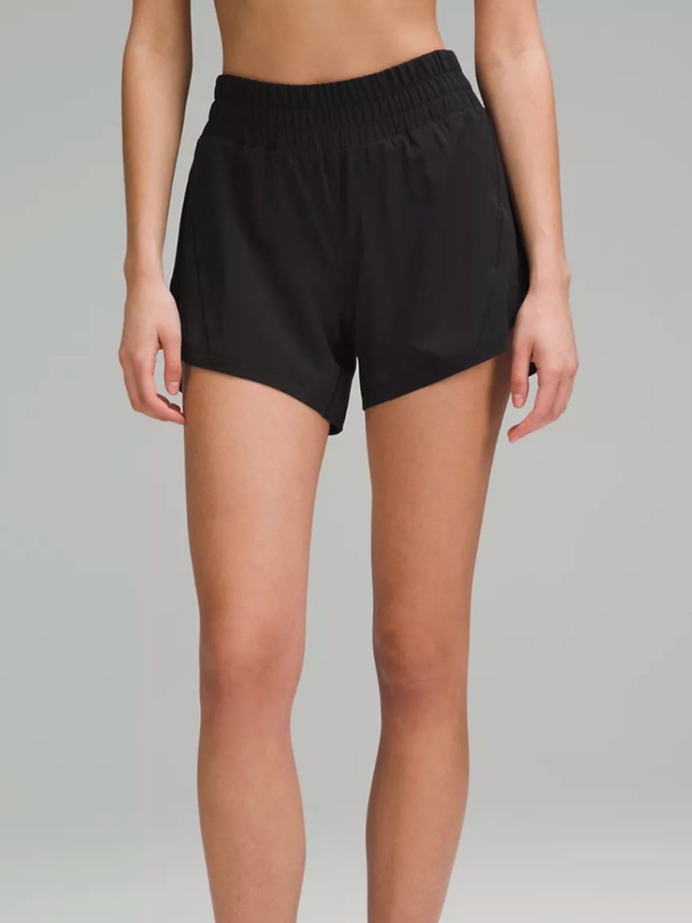 Lululemon Track That Mid-Rise Lined Short 5", Black